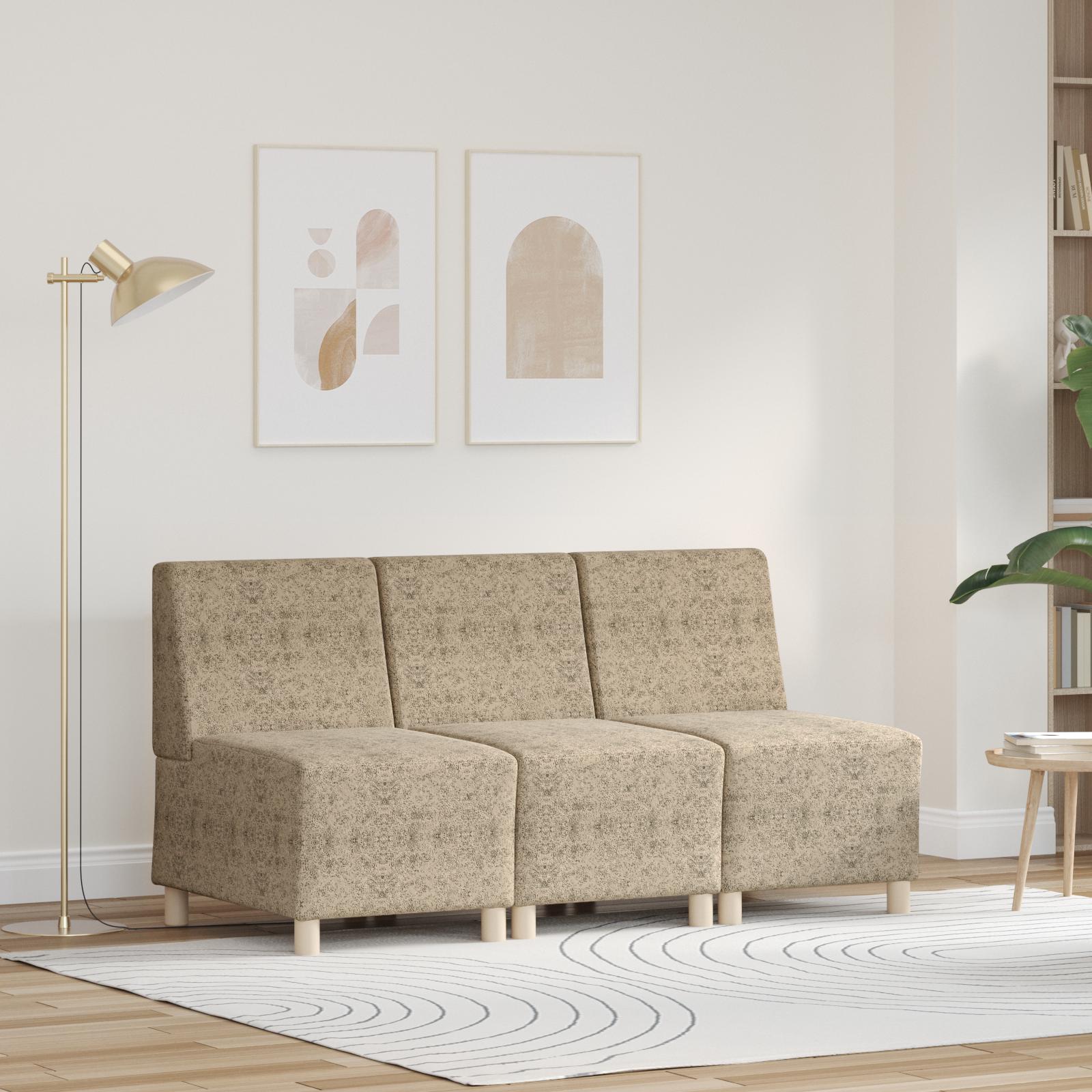 Sofa Stol med pude 3 stk Lysegrå 55 cm Faux suede læder