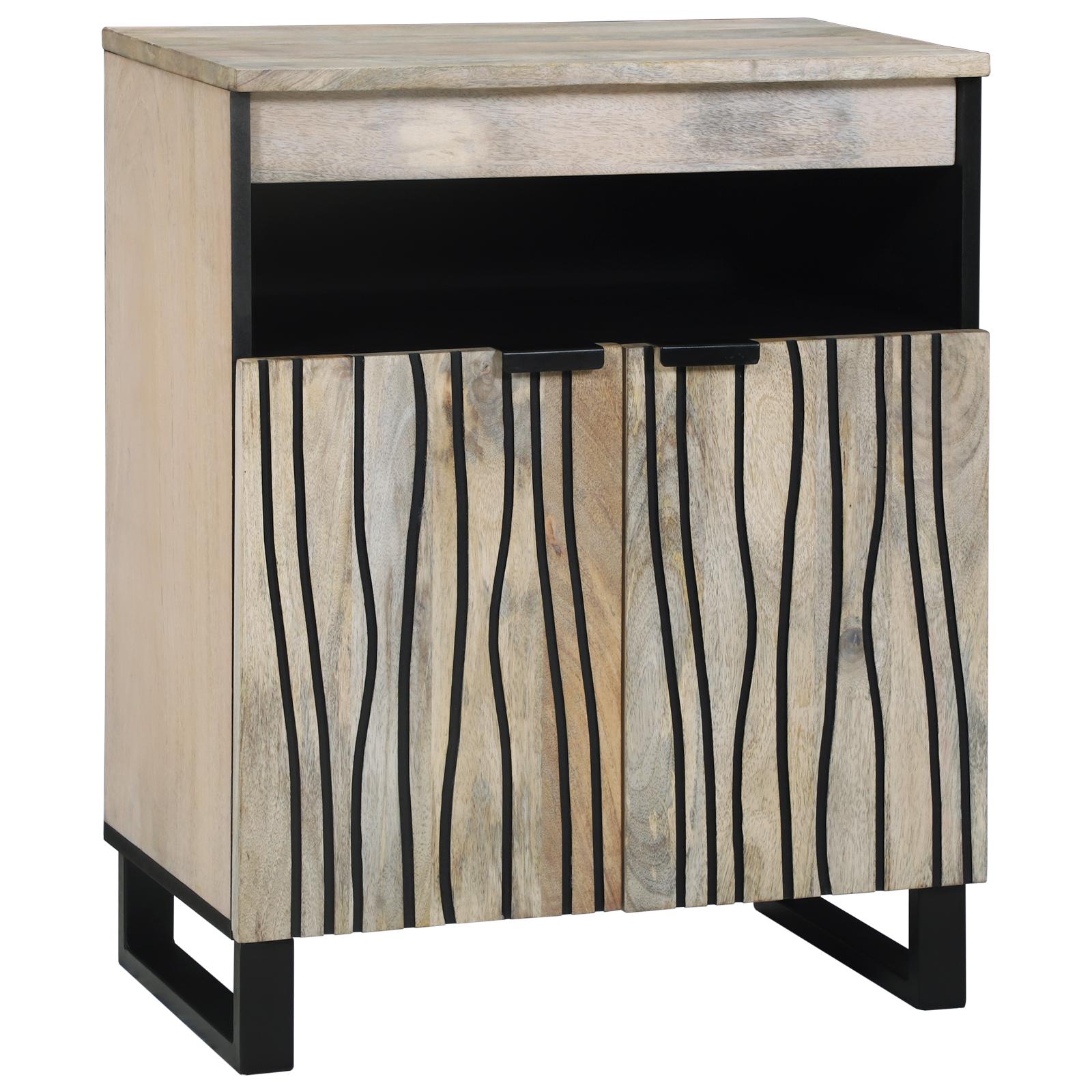 Medieopbevaringsskabe & -reoler Hvid og sort 60 x 33 x 75 cm billede