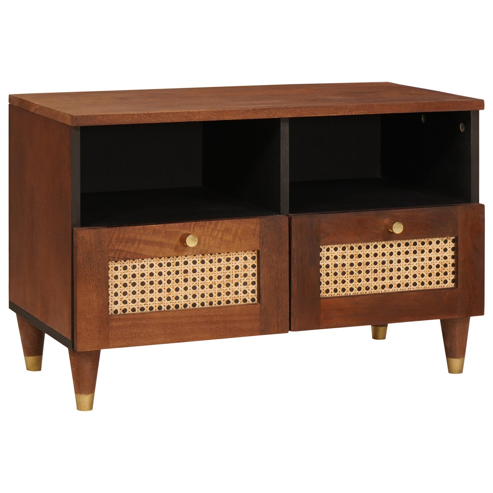 Medieopbevaringsskabe & -reoler Brun Solid mango-træ