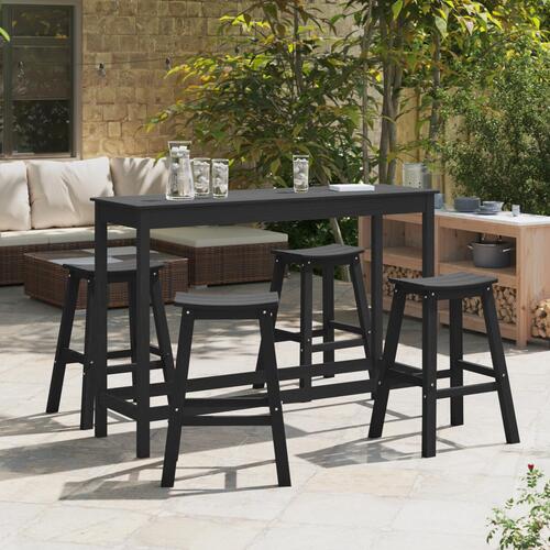 Bar Stole 6 stk Sort HDPE&& Bar Stole 2 stk Sort HDPE