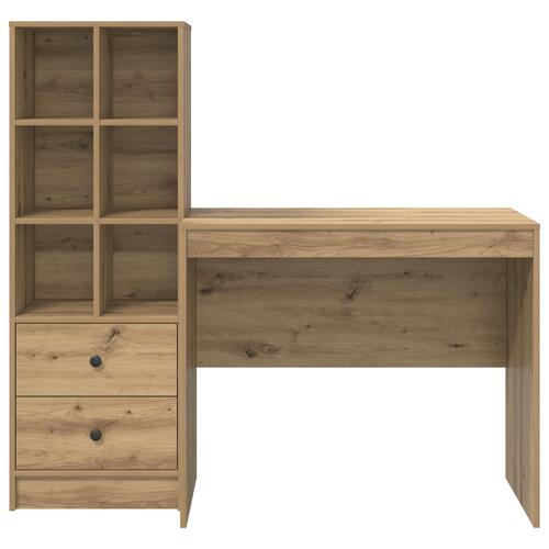 Skrivebord med Opbevaring Artisan Egetræ Konstrueret Træ