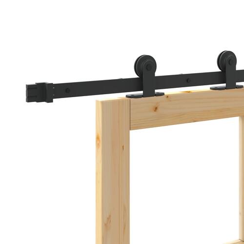 Skyde Dør med Hardware Sæt 'ORKDAL'Massivt Træ & Glas&& Indvendig Dør med Glas 'ORKDAL'78x232x4 cm Massivt Træ Fyr