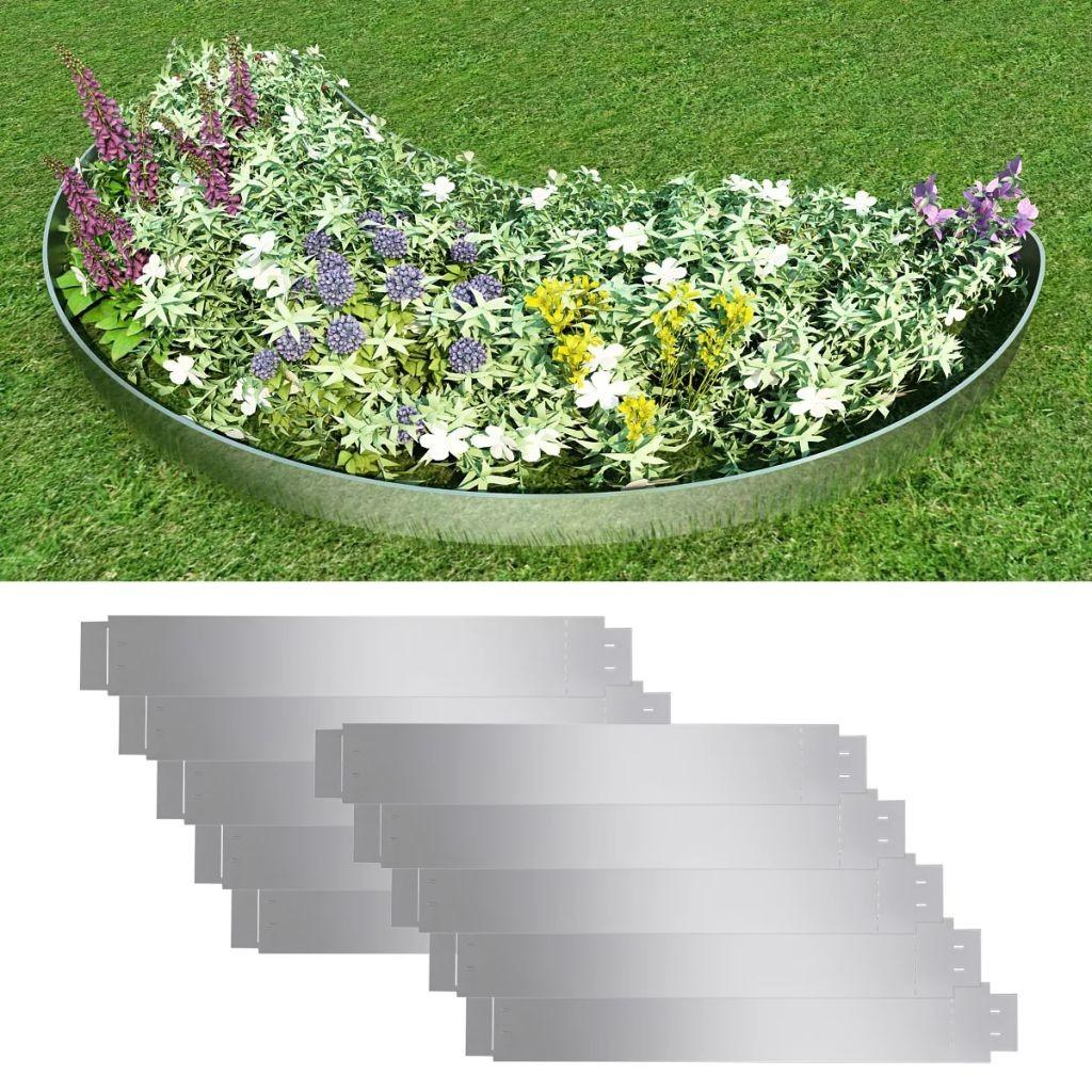 Fleksibel bedkant 10 stk. 100x14 cm galvaniseret stål