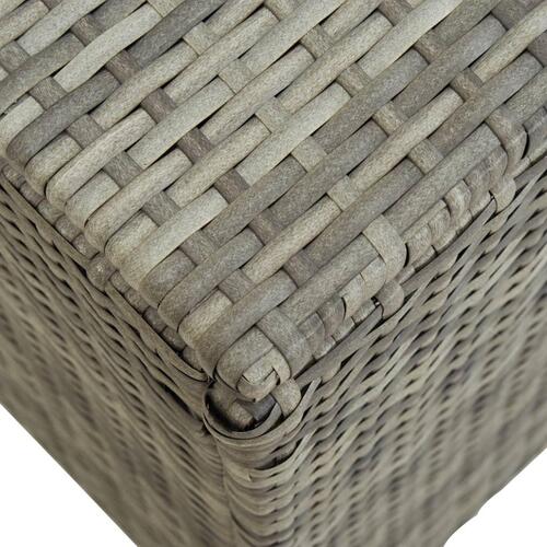 Opbevaringskasse til haven 200x50x60 polyrattan grå (OUTLET A)
