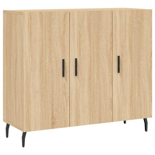 Skab 90x34x80 cm konstrueret træ røget egetræsfarve