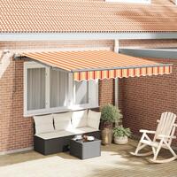 Automatisk Udtækkelig Markise med LED Gul og Orange 300x250 cm