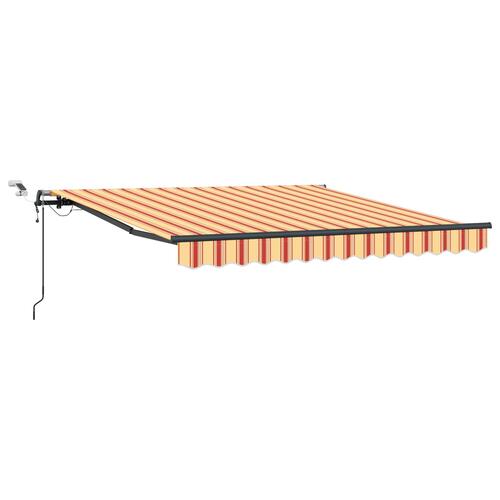 Automatisk Udtækkelig Markise med LED Gul og Orange 300x250 cm