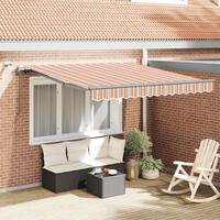 Automatisk Utrækbar Markise med LED Multifarvet Stripe 300x250 cm
