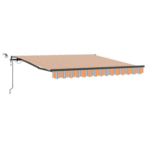 Automatisk Utrækbar Markise med LED Multifarvet Stripe 300x250 cm