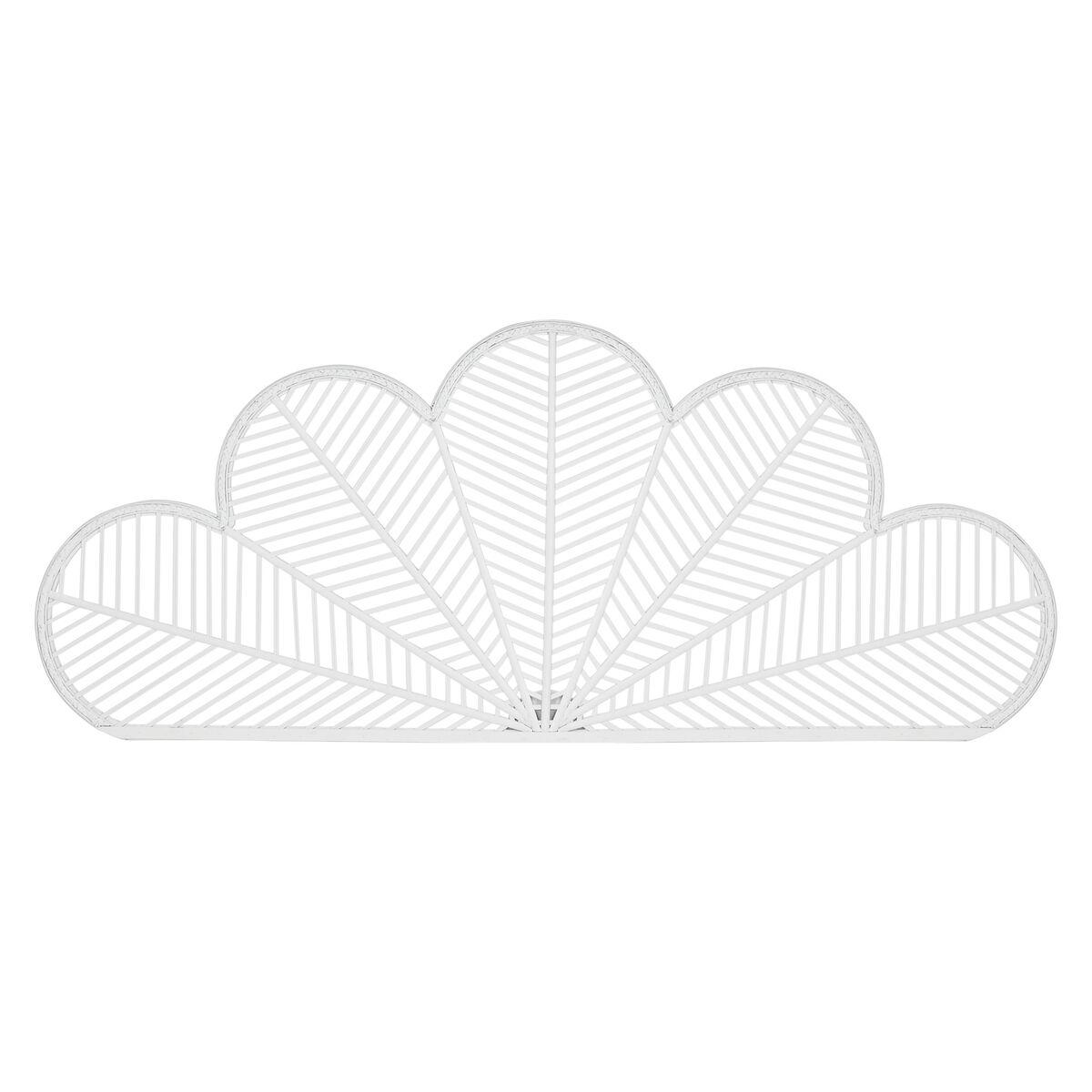 Sengegavl - hvid bambus, 190 × 2,5 × 81 cm