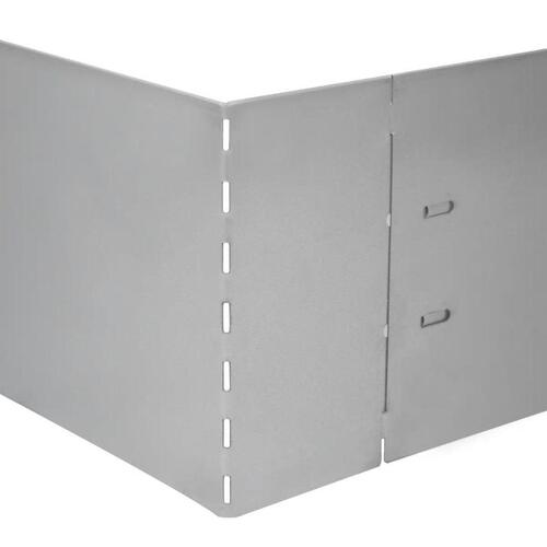Fleksibel bedkant 15 stk. 100x14 cm galvaniseret stål