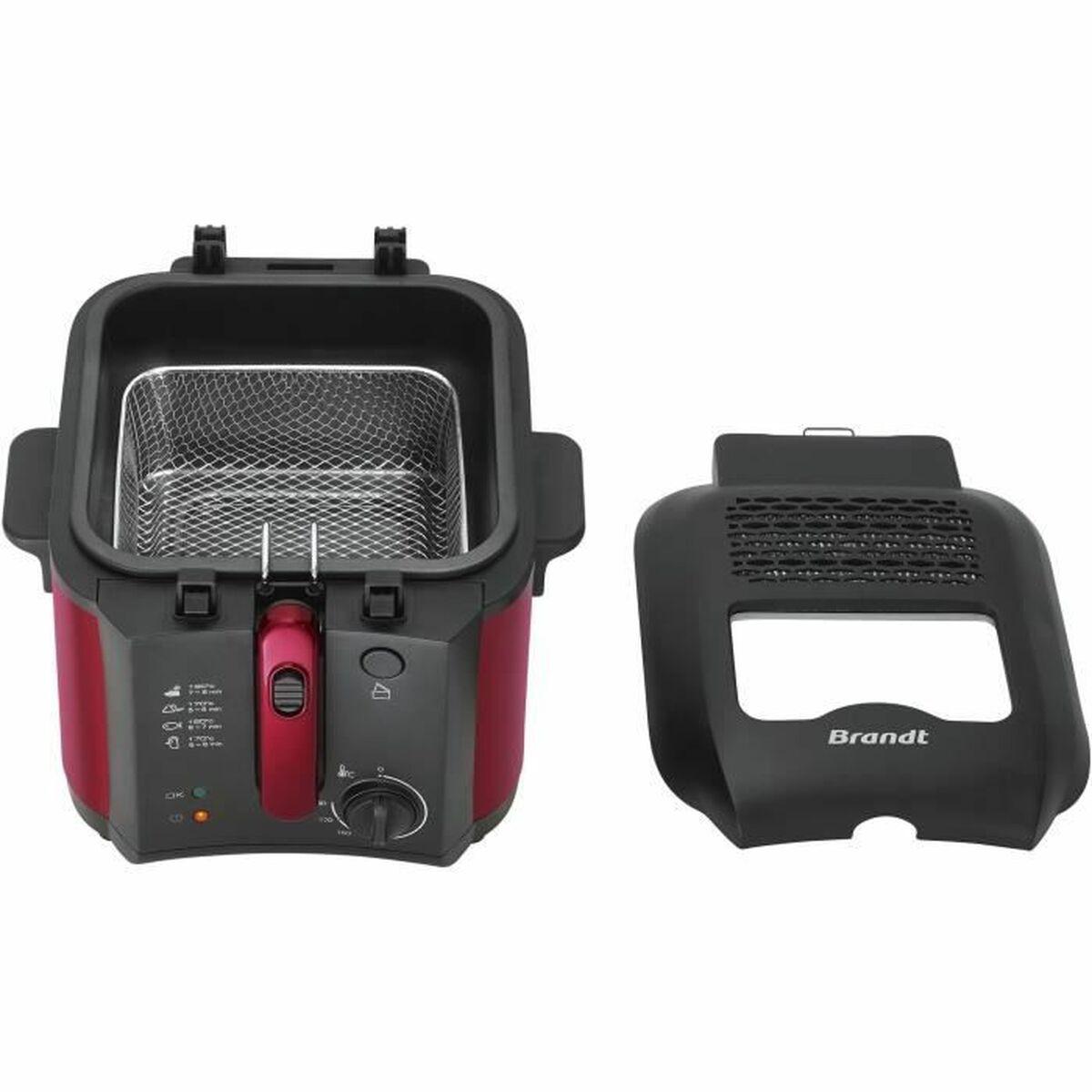 Brandt FRI25R frituregryde - sort/rød, 2,5 l, 1 kg