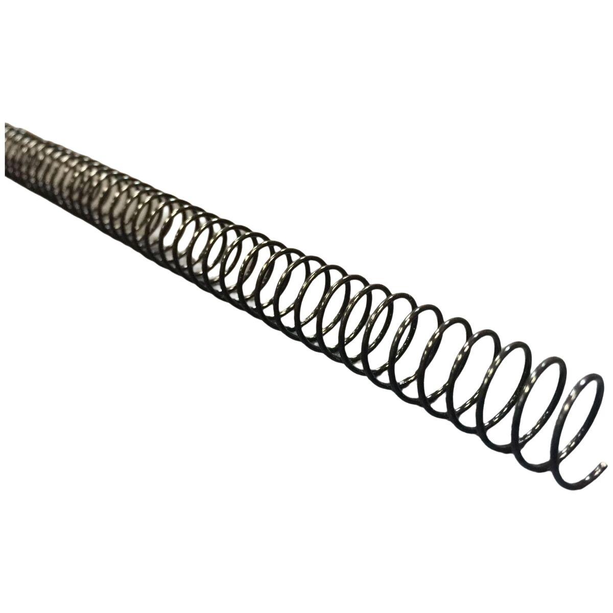 Yosan spiralrygge 5:1 - sort metal, Ø 10 mm, 100 stk.