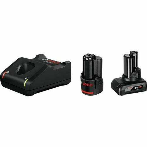 BOSCH 12V startersæt - 1×2,0 Ah + 1×4,0 Ah Li‑Ion med lader