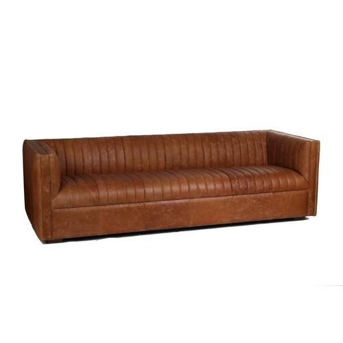 Sofa i brun læder - Urban, 4-personers, 246,5 × 92 × 73 cm