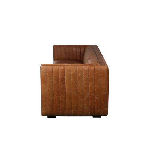 Sofa i brun læder - Urban, 4-personers, 246,5 × 92 × 73 cm