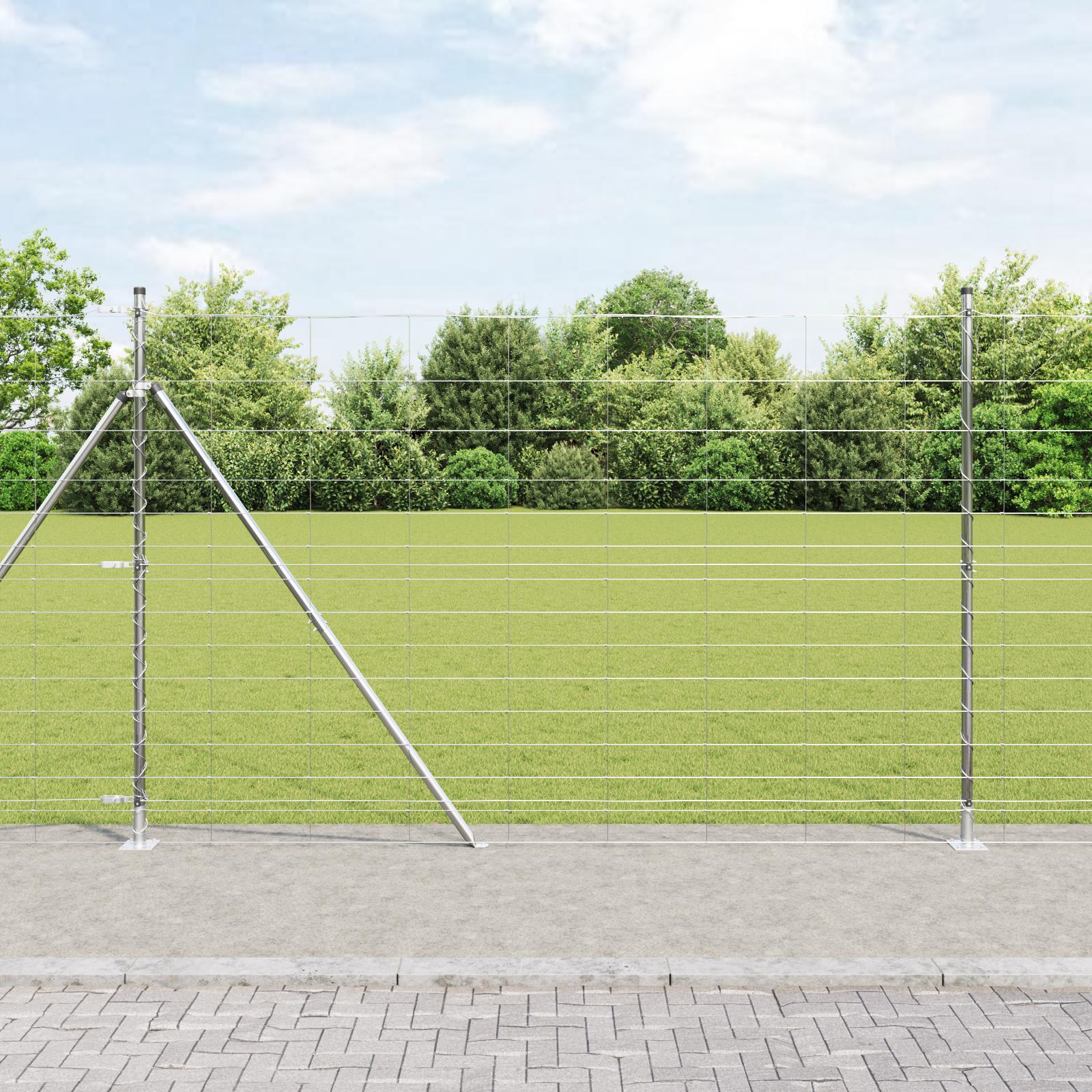 Svejset trådhegn med betonsokkel - 50 × 1,6 m, galvaniseret stål billede
