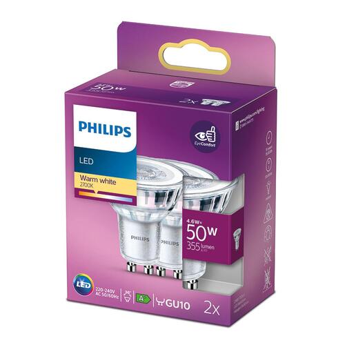 LED Lampe Philips 4,6 W GU10 Hvid F (2700 K)