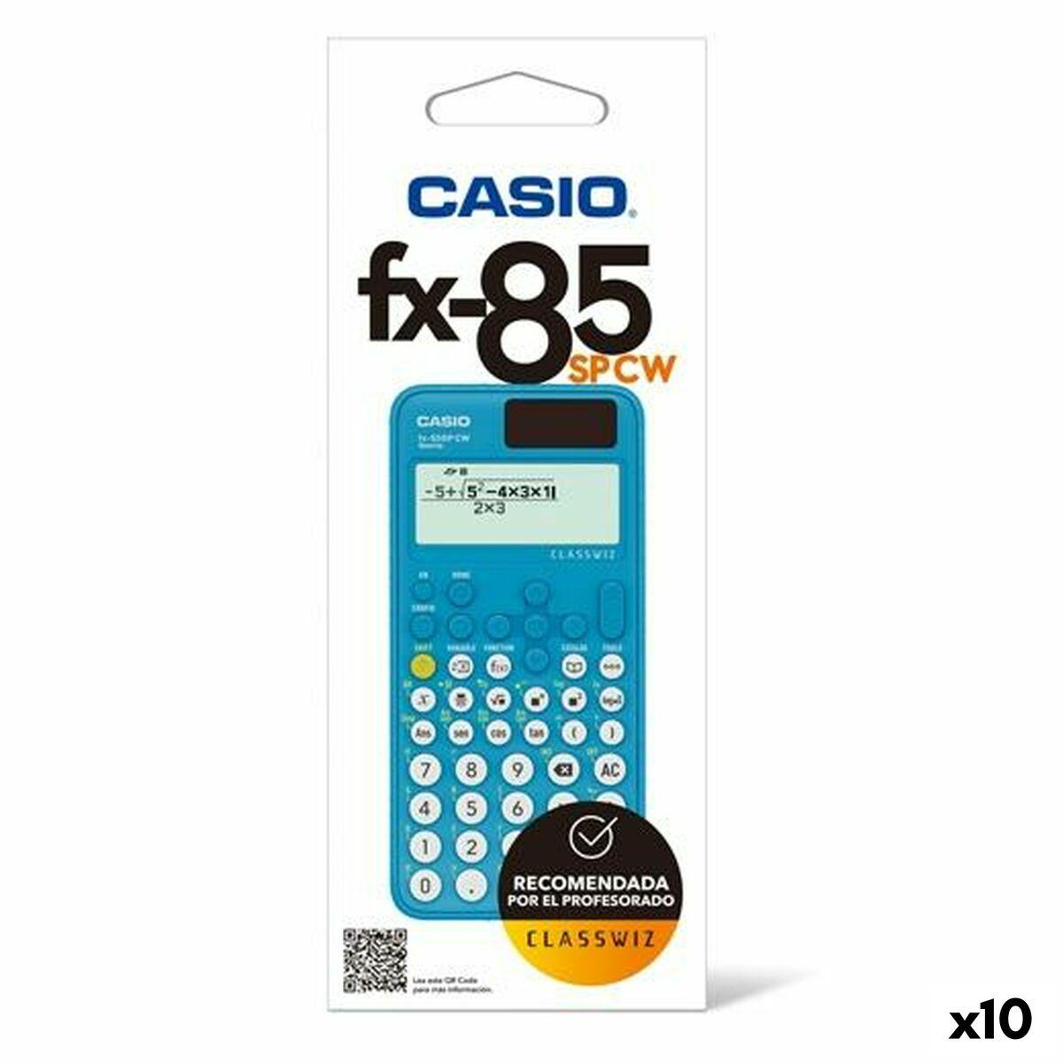 Casio FX-85SPCW videnskabelig lommeregner - Blå, pakke med 10