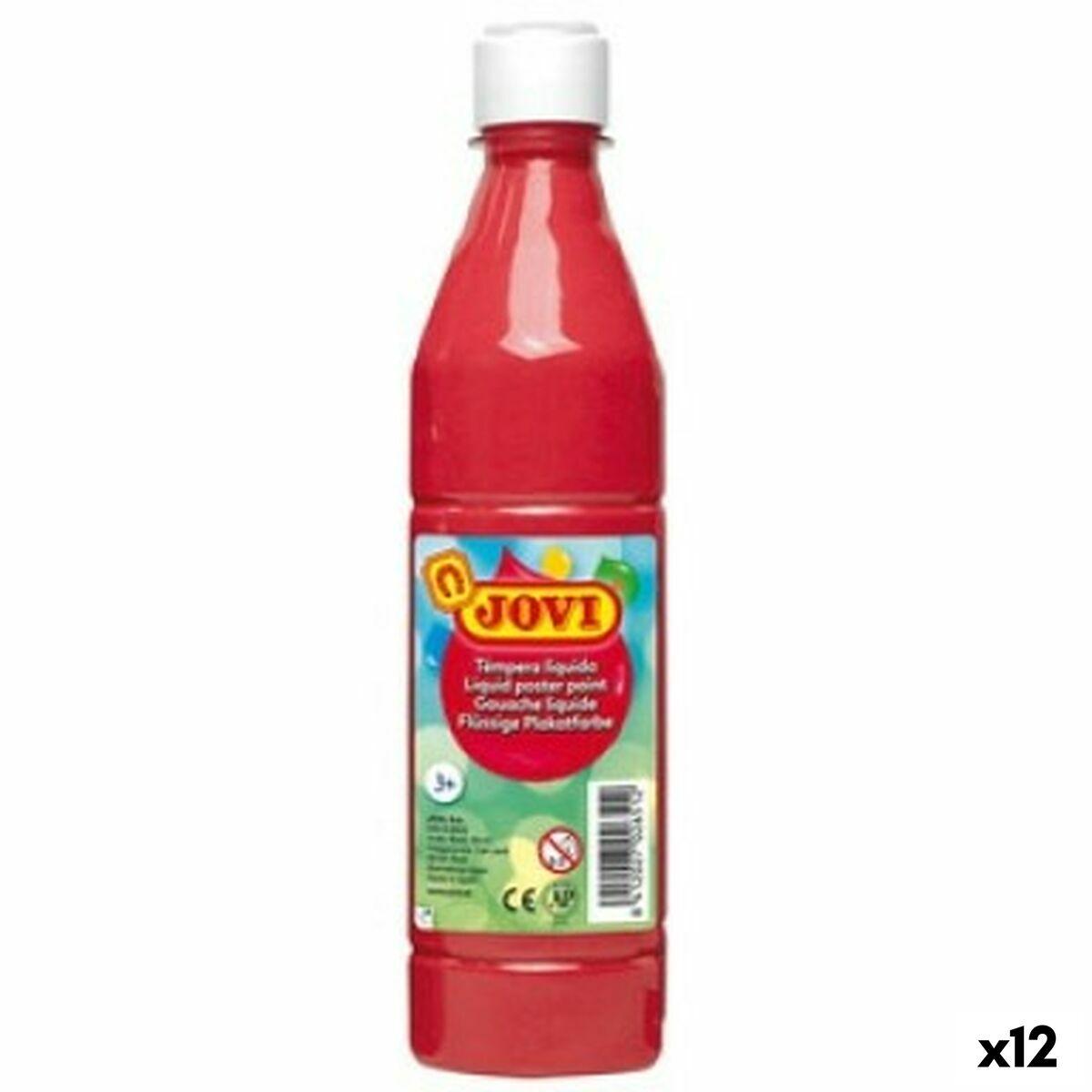 Jovi tempera-maling cinnoberrød 500 ml - pakke med 12