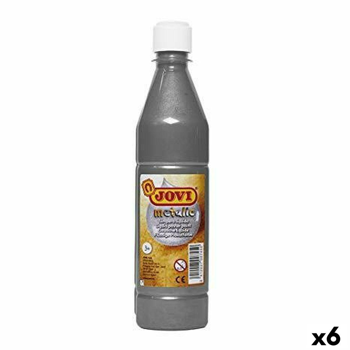 Jovi tempera maling - sølv metallic 500 ml (pakke med 6)