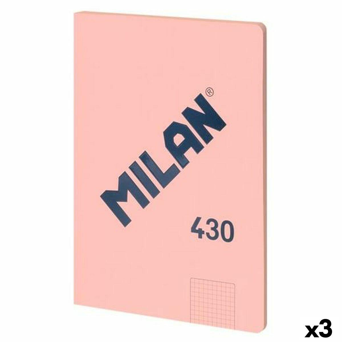Milan SERIE 1918 notesbog A4, pink - 48 ark (3-pak)