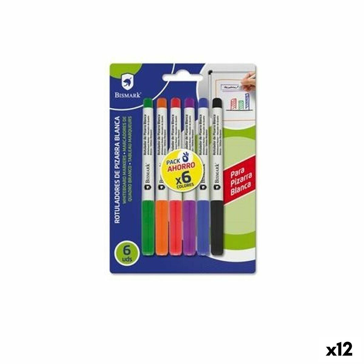 Bismark whiteboard-tuscher - sæt med 6 farver (12 pakker)