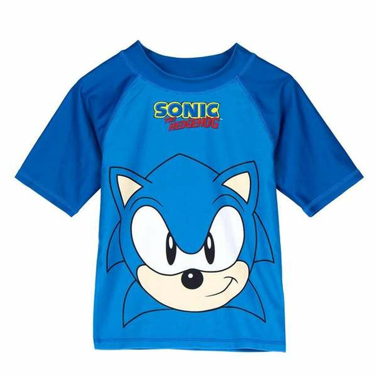 Sonic bade T-shirt - blå, 4 år