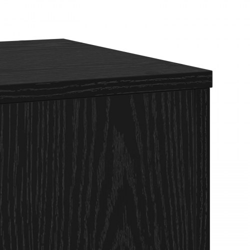 Plante Stativer 2 stk Sort Eg 33x33x100 cm Konstrueret Træ&& Plante Stand Sort Eg 33x33x100 cm Konstrueret Træ