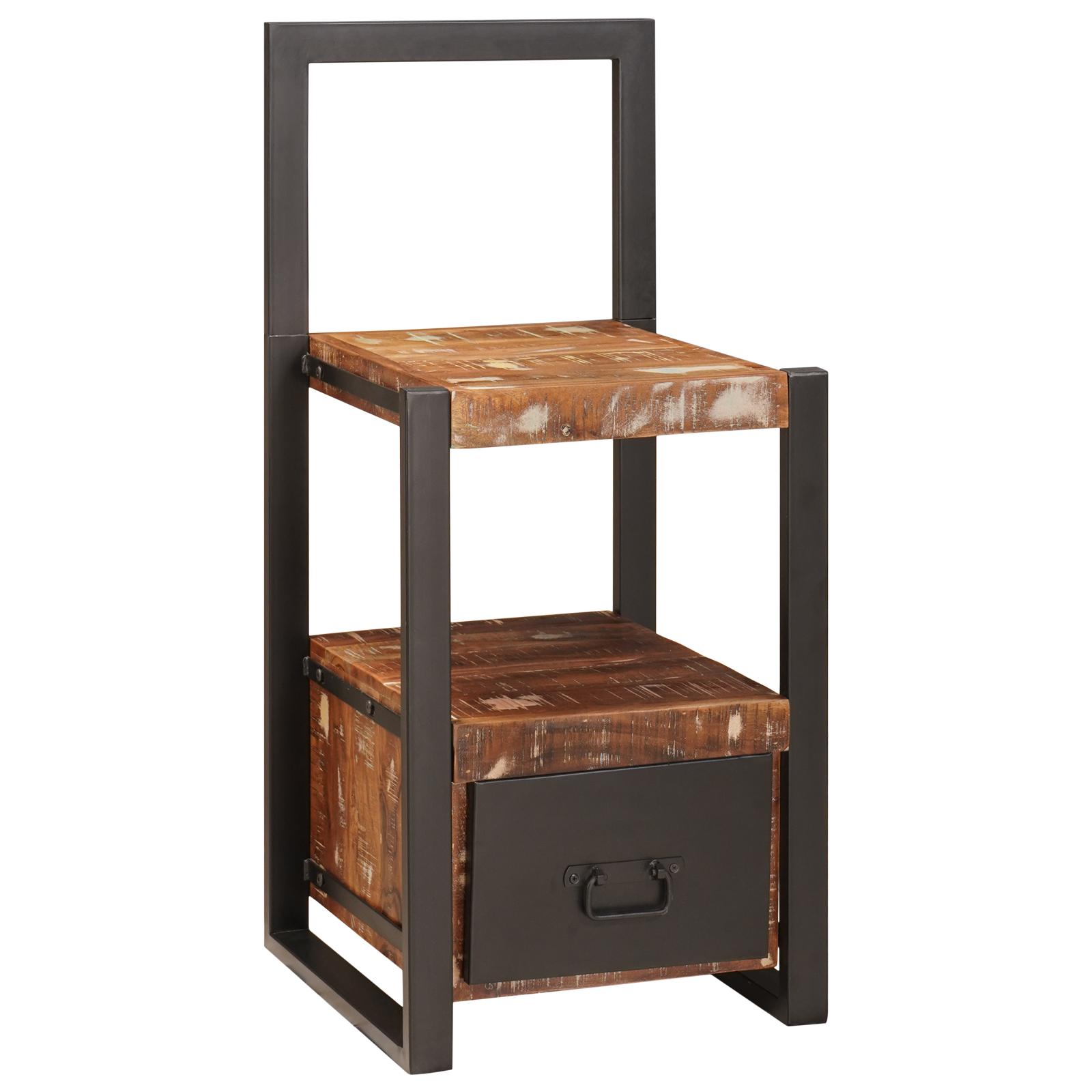 Valet Stand Flerfarvet 40x40x90 cm Solidt Genbrugstræ