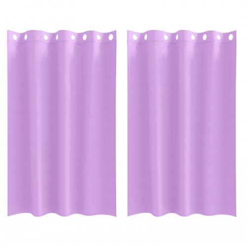 Gardiner med gardiner 2 stk Lilla 175 x 140 cm Polyester