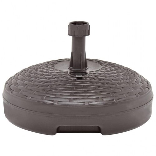 Parasolfod 20 l sand- eller vandfyldt plastik rattanlook brun (OUTLET A)