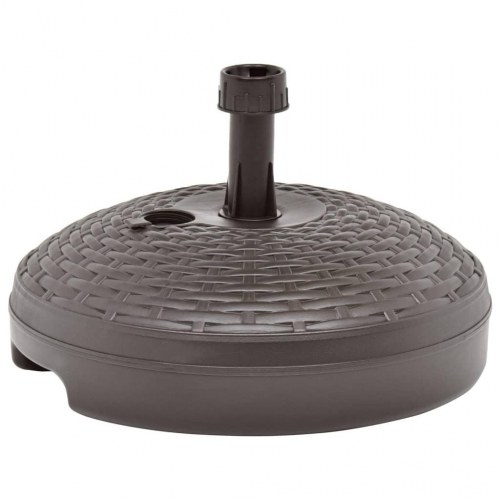 Parasolfod 20 l sand- eller vandfyldt plastik rattanlook brun (OUTLET A)