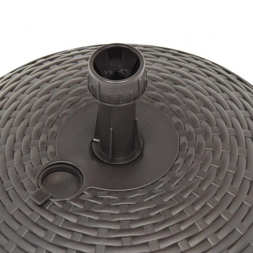Parasolfod 20 l sand- eller vandfyldt plastik rattanlook brun (OUTLET A)