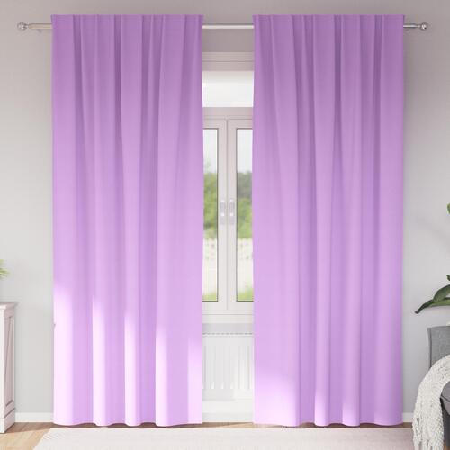 Gardiner med gardiner 2 stk Lilla 245 x 140 cm Polyester