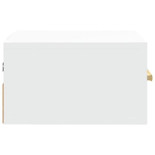 Væghængt sengebord 35x35x20 cm hvid (OUTLET A)