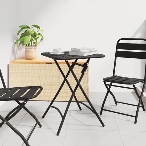 Sammenfoldeligt Havebord - Antracitgrå - 55x55x73 cm - Stål