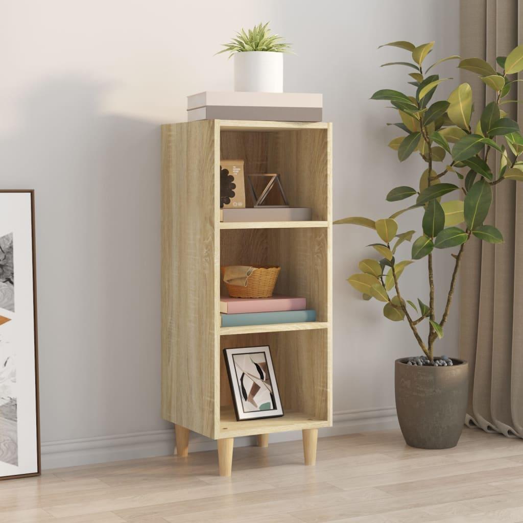 Skænk 34,5x32,5x90 cm konstrueret træ sonoma-eg billede