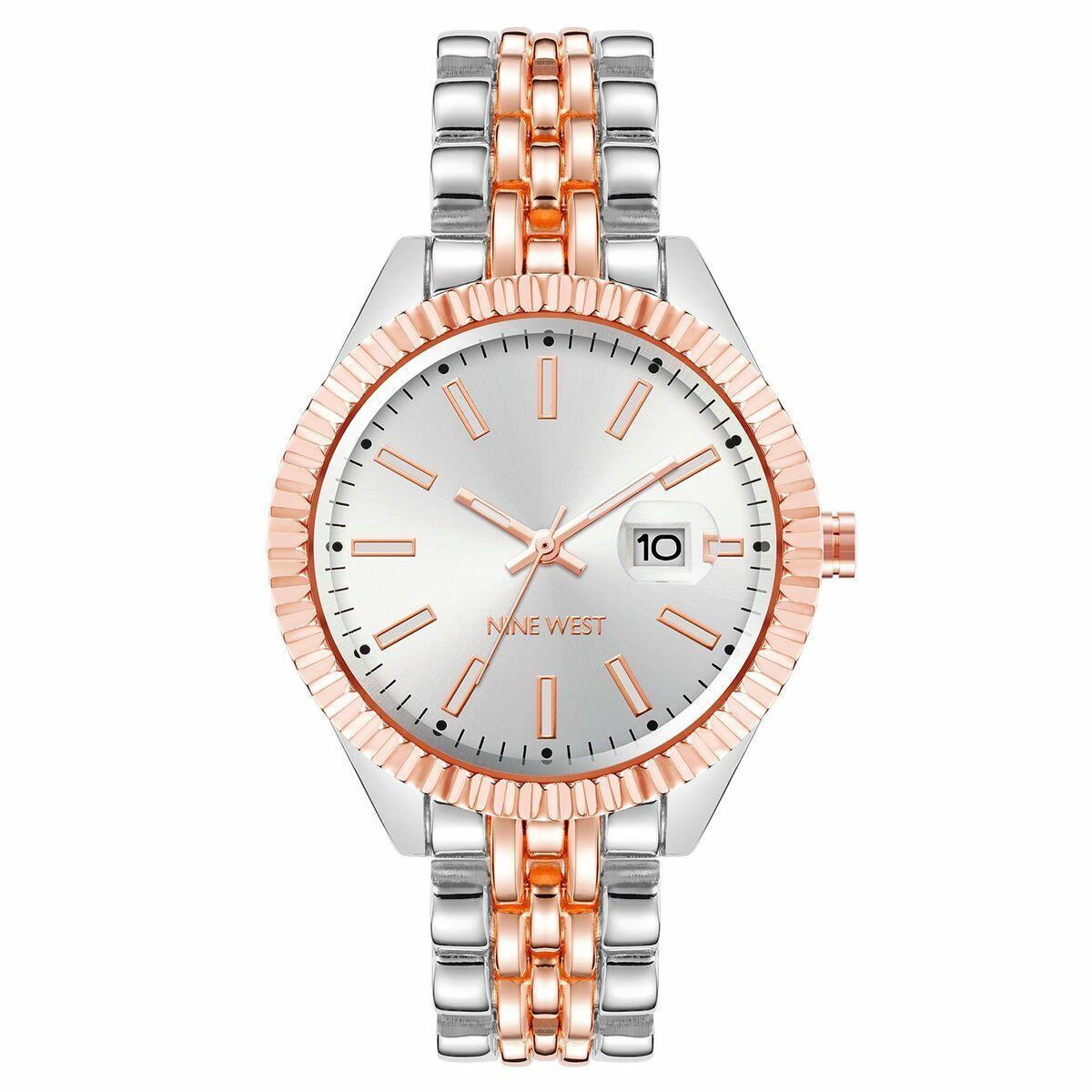 Nine West dameur NW-2661SVRT - armbåndsur Ø 34 mm, grå/multifarvet