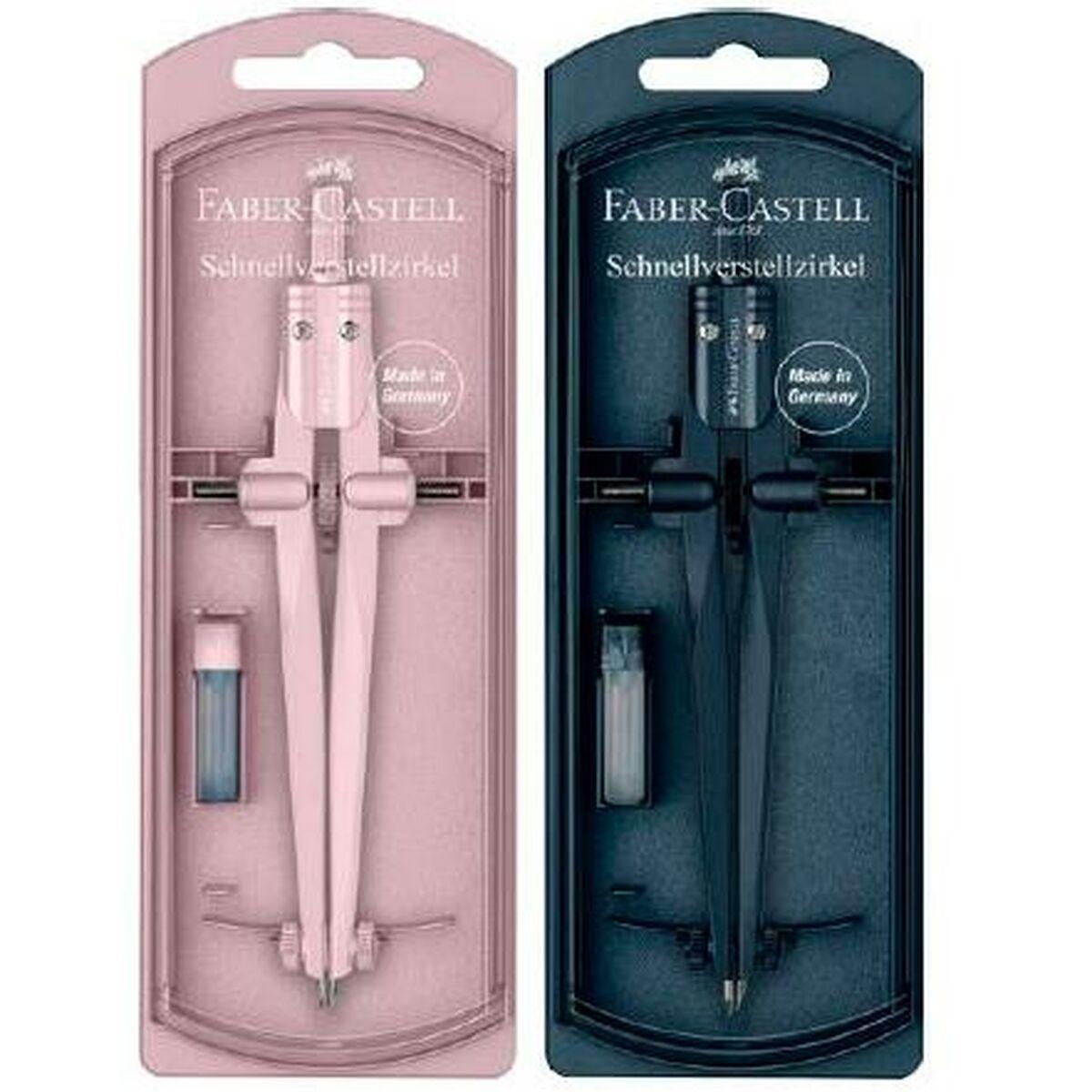 Faber-Castell hurtigjusterbar passer - sort eller rosa