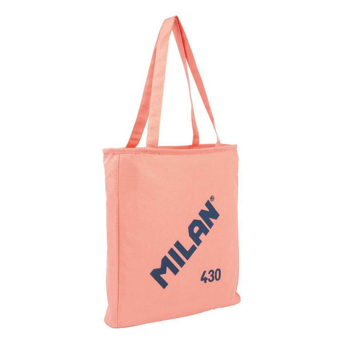 Milan tekstil strandtaske - Pink, 38 × 36 × 6,5 cm