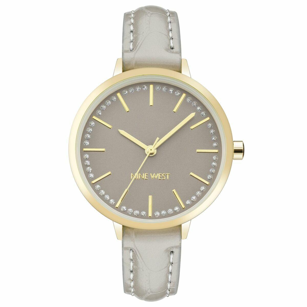 Dameur Nine West NW-2554GYGY - grå/guld, Ø 34 mm