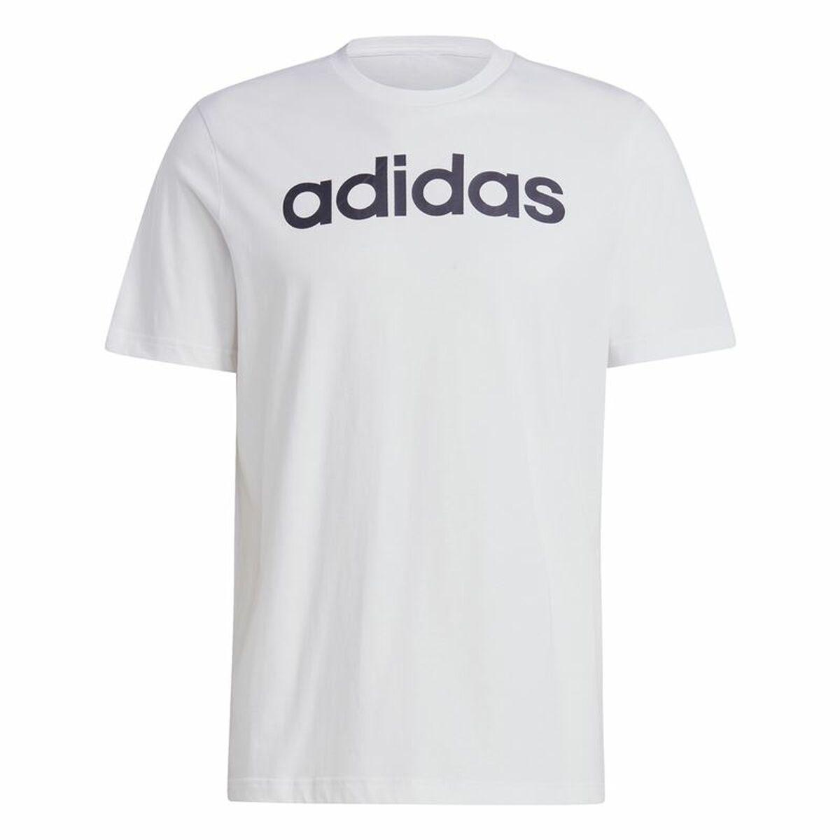 Adidas Essentials Linear Logo T-shirt til mænd - XL, hvid