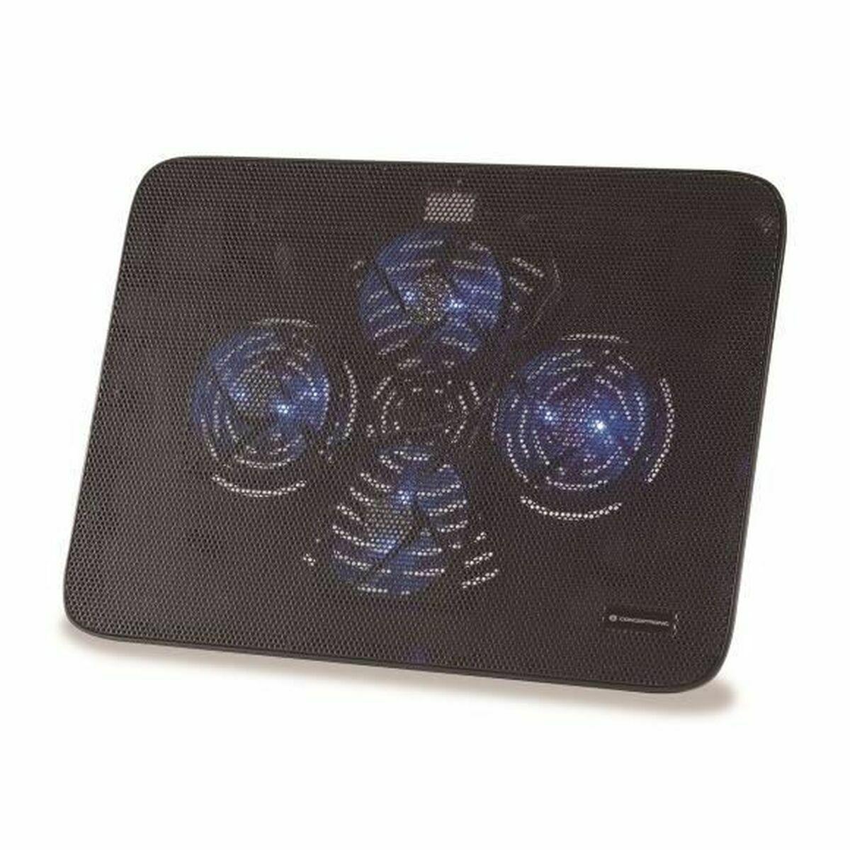 Conceptronic kølebase til laptop 15,6" - USB, sort aluminium billede