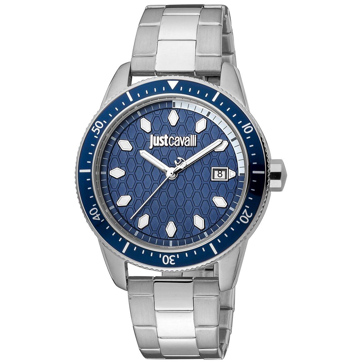 Just Cavalli herreur JC1G179M0075 - blå skive, Ø 42 mm