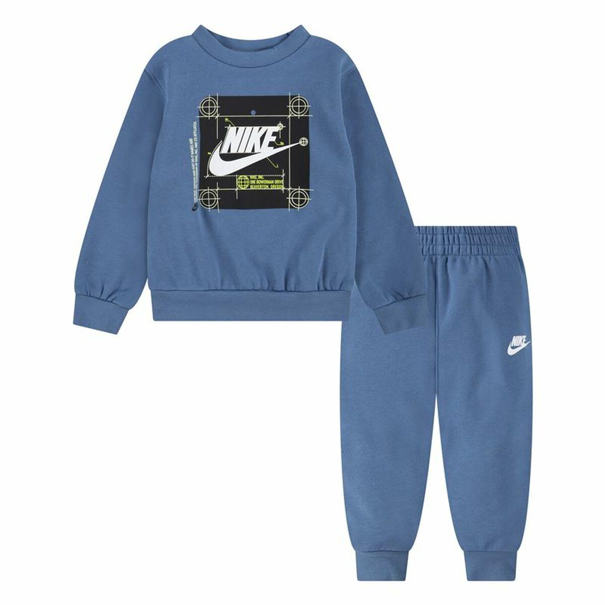 Nike NKB NSW Future Utility Crew joggingsæt til børn - blå, str. 6-7 år