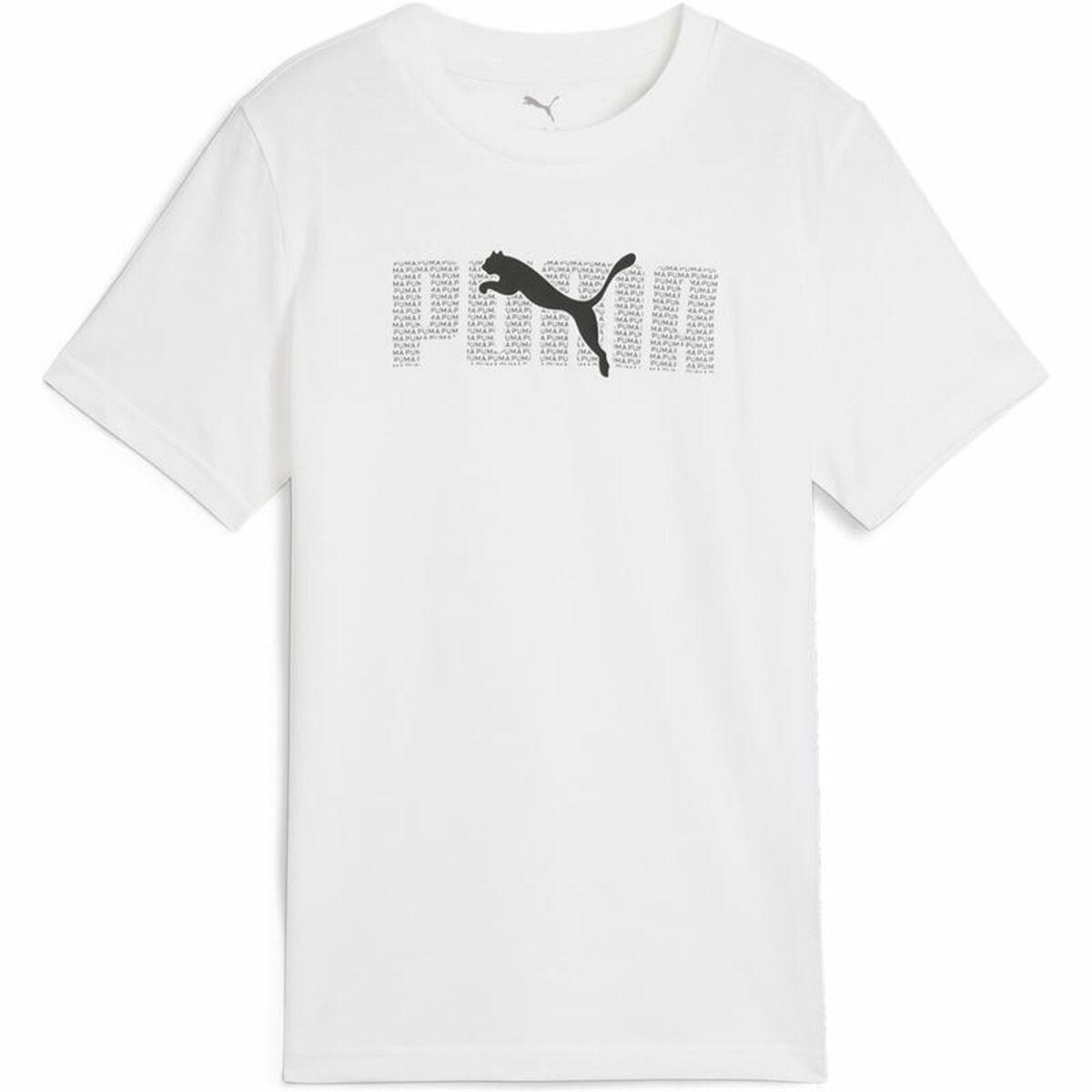 Puma Essentials kortærmet T-shirt til børn - hvid (7-8 år)
