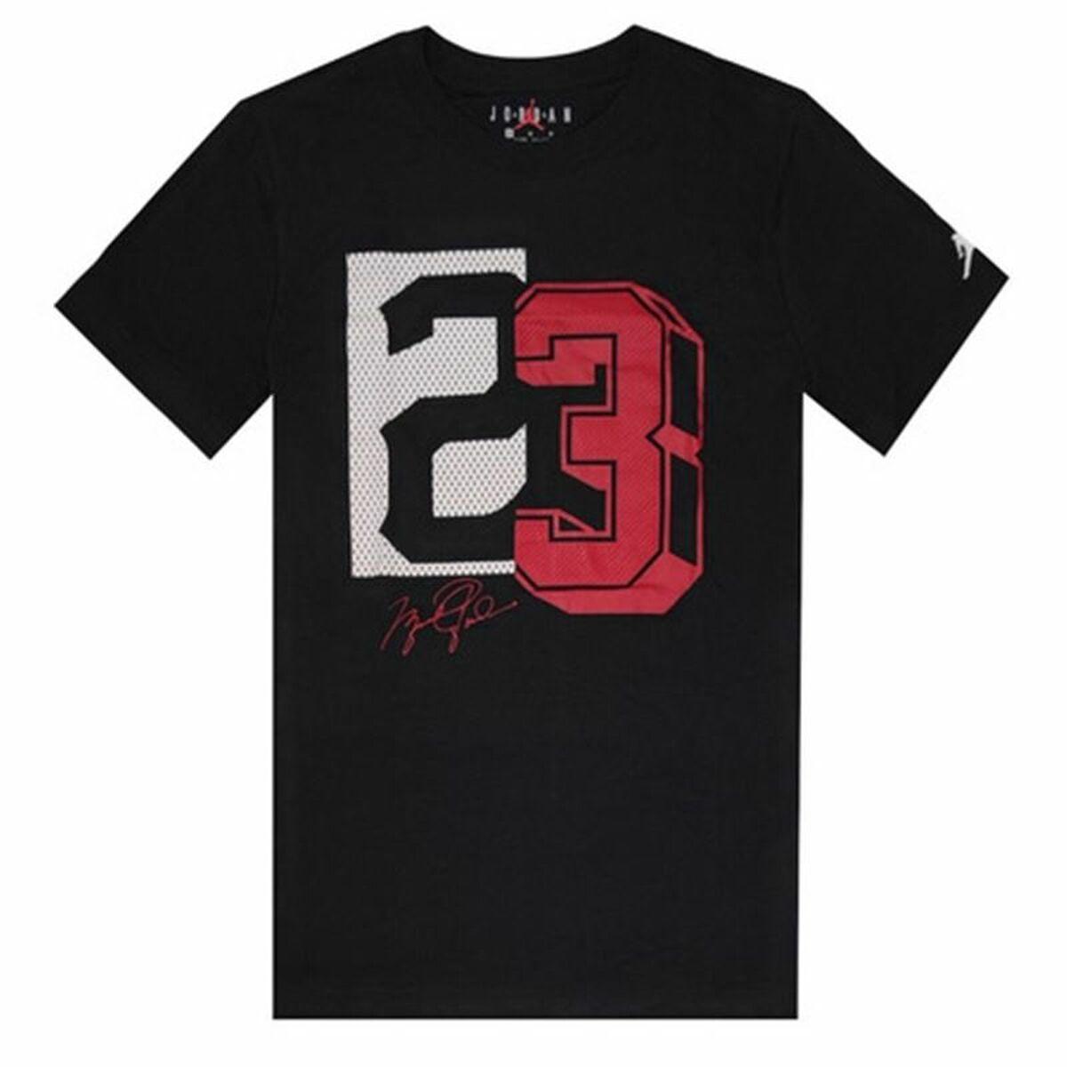 Jordan børne T-shirt JDB JM 23 Mesh SS - sort (8-10 år)