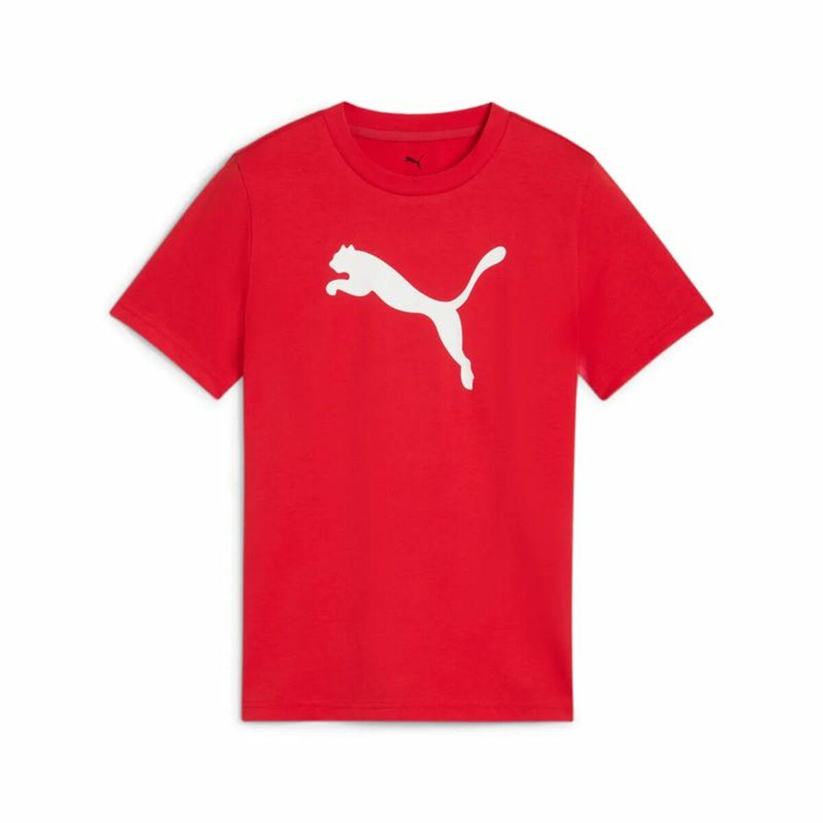Puma Essentials Cat kortærmet T-shirt til drenge, rød (11-12 år)