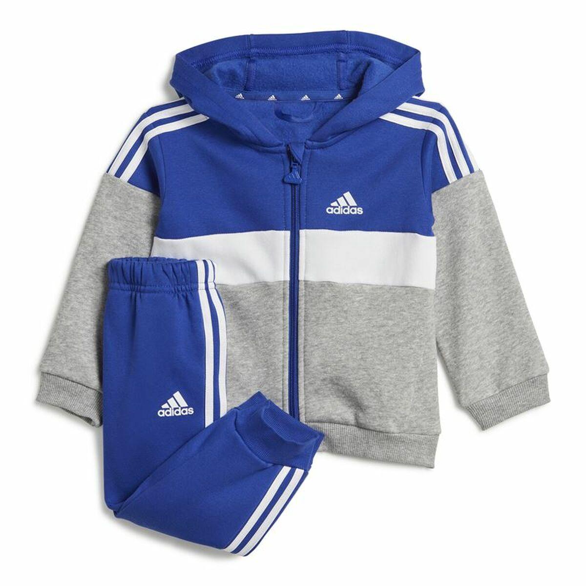Adidas I 3-Stripes Tib Fleece tracksuit til baby, blå (3-6 mdr) billede